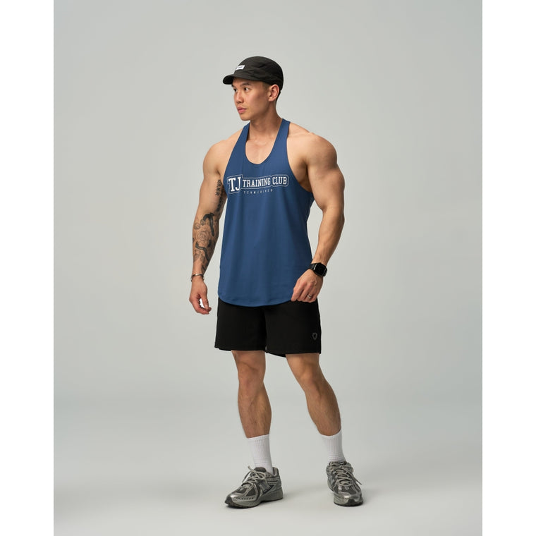 TEAMJOINED TJTC™ ADAPT CLUB LOGO MUSCLE STRINGER-DARK BLUE