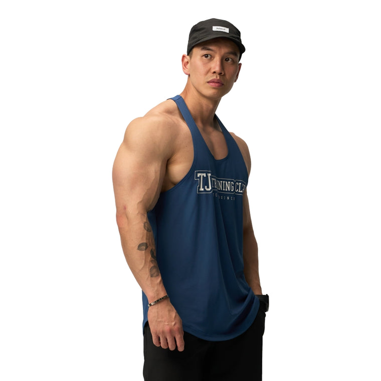 TEAMJOINED TJTC™ ADAPT CLUB LOGO MUSCLE STRINGER-DARK BLUE