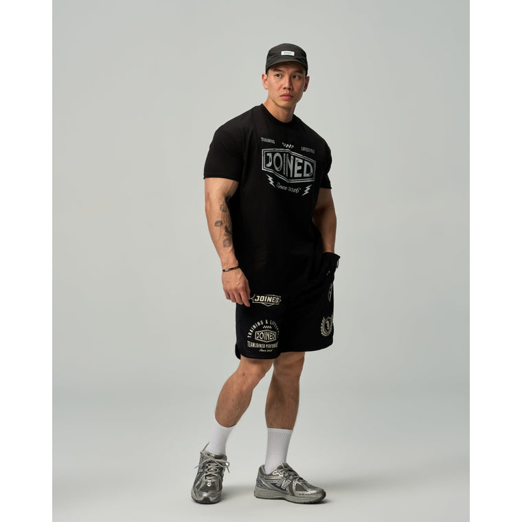 TEAMJOINED TJTC™ BADGE RACING D-MESH V2 SHORTS-BLACK