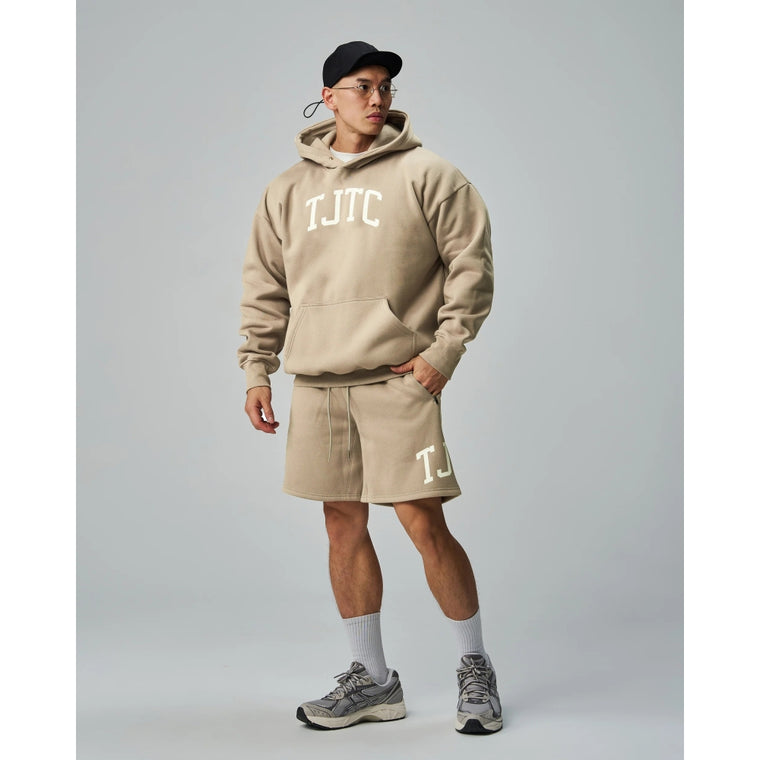 TEAMJOINED TJTC™ FLEECE OVERSIZED HOODIE-KHAKI