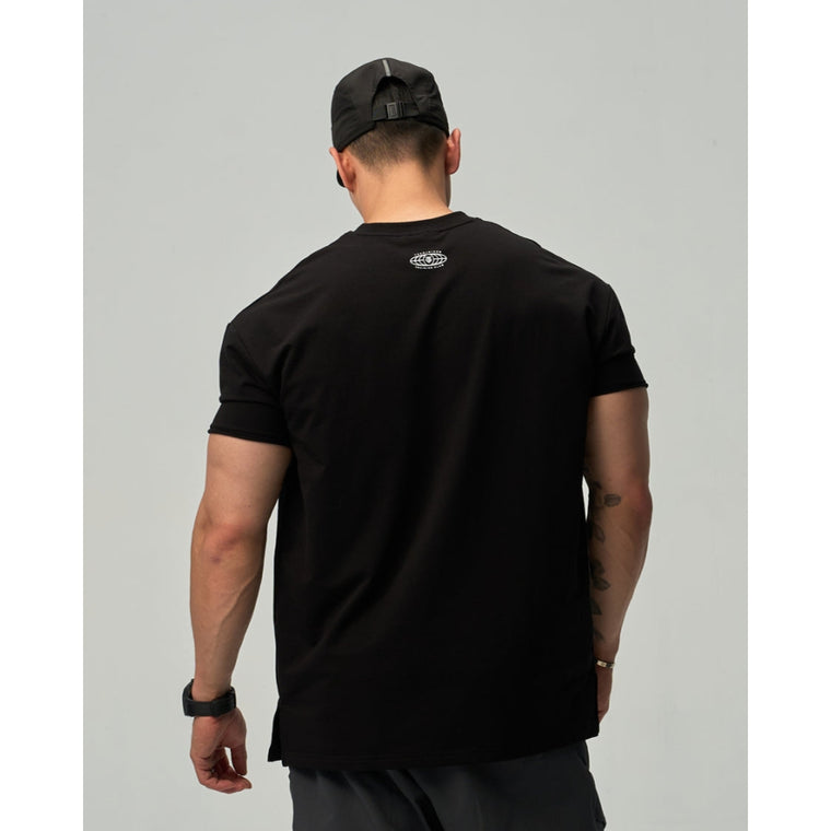 TEAMJOINED TJTC™ SIGN RIBBED-NECK FLEXFIT TOP-BLACK