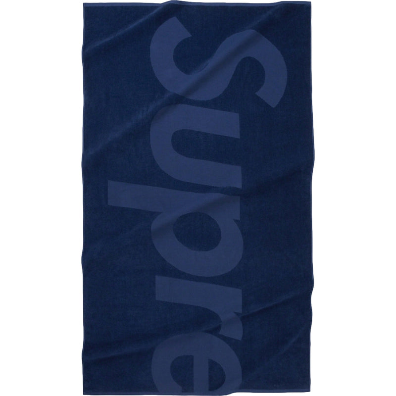 SUPREME TONAL LOGO TOWEL-NAVY - Popcorn Store