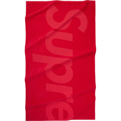 SUPREME TONAL LOGO TOWEL-RED