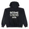 SCENE BY ICE FIRE WASHED TOKYO 1976 HOODIE-BLACK