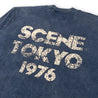 SCENE BY ICE FIRE WASHED TOKYO 1976  LONG TEE-NAVY