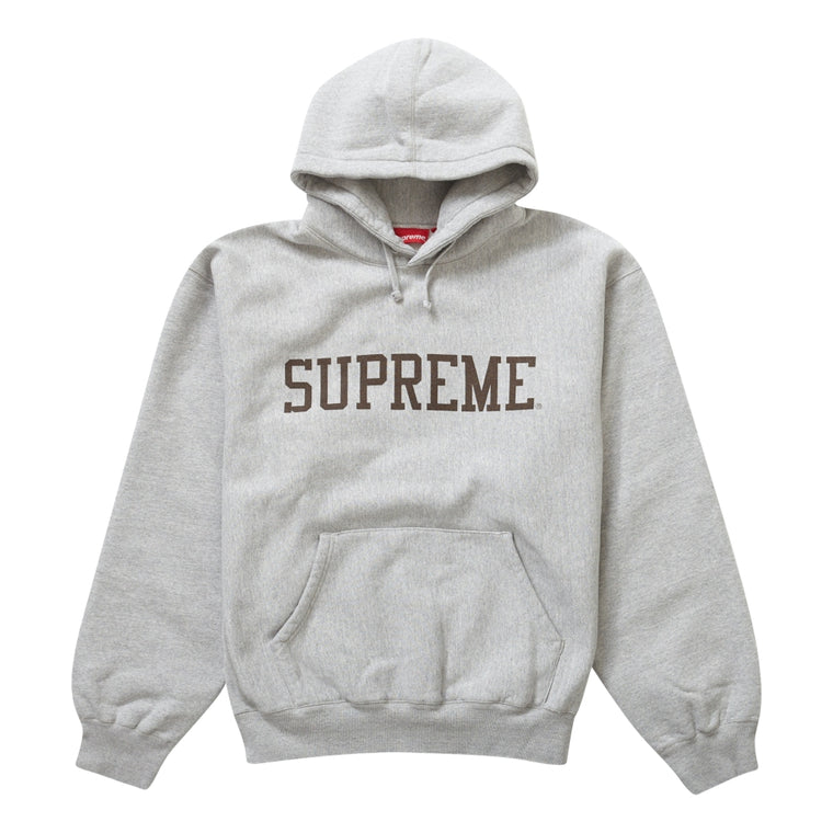SUPREME VARSITY HOODED SWEATSHIRT-GREY