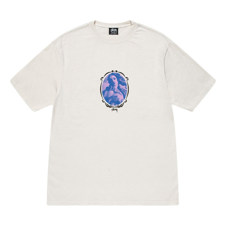 STUSSY VENUS OVAL PIG. DYED TEE-NATURAL