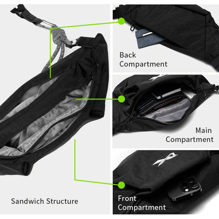 NIID VIA SERIES - PORTABLE CHEST BAG 4L-BLACK