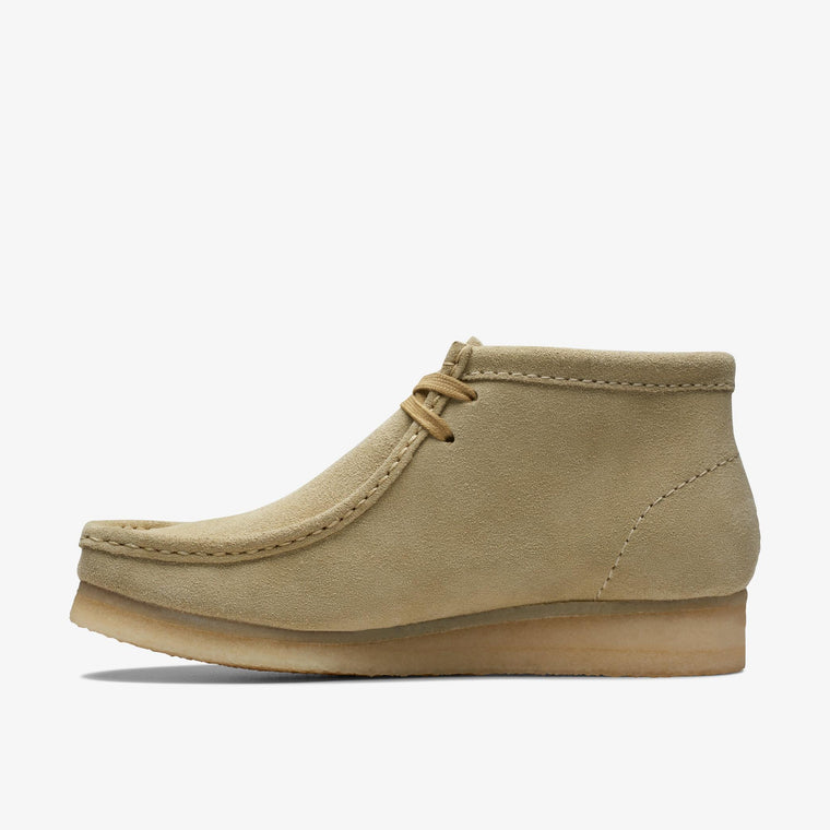CLARKS ORIGINAL WOMEN'S WALLABEE BOOT-MAPLE SUEDE