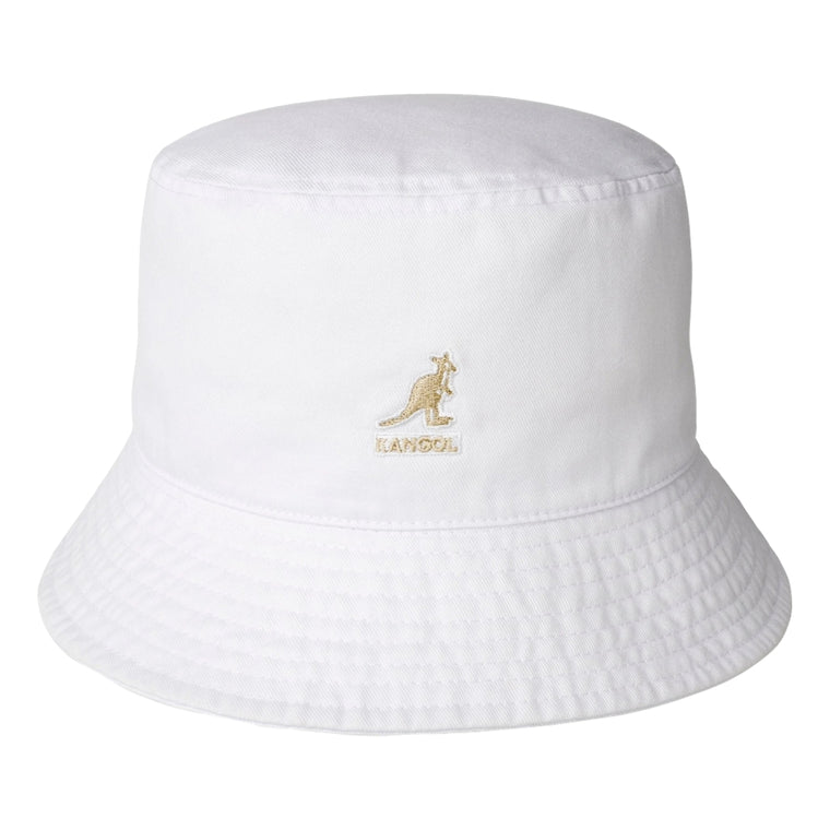 kangol WASHED BUCKET-WHITE