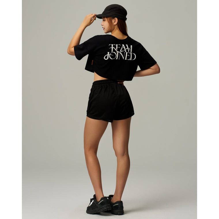 TEAMJOINED W AURA CROP TOP OVERSIZED-BLACK