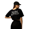 TEAMJOINED W AURA CROP TOP OVERSIZED-BLACK