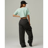 TEAMJOINED W AURA CROP TOP OVERSIZED-TEAL BLUE