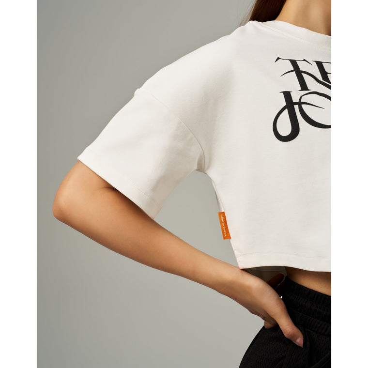 TEAMJOINED W AURA CROP TOP OVERSIZED-WHITE