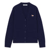 MAISON KITSUNE W BABY FOX PATCH BOXY CARDIGAN-NAVY