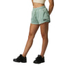 TEAMJOINED W D-MESH HIGH-WAIST SPORTY SHORTS-TEAL BLUE