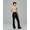 TEAMJOINED W HIGH-WAISTED RAW CUT PANT-BLACK