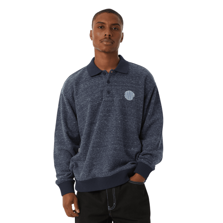 HUF WINSTON POLO FLEECE-NAVY