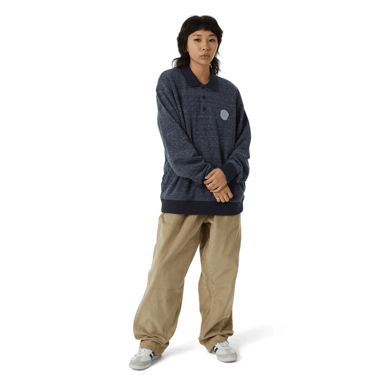 HUF WINSTON POLO FLEECE-NAVY