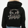 RIPNDIP WOMEN'S KAWAII NERM CROPPED HOODIE-BLACK