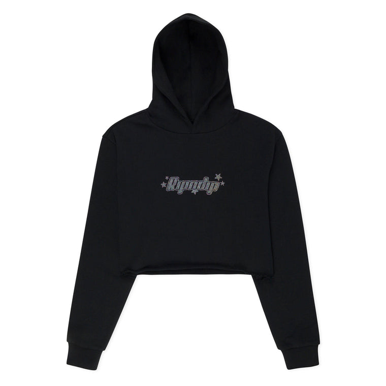 RIPNDIP WOMEN'S KAWAII NERM CROPPED HOODIE-BLACK