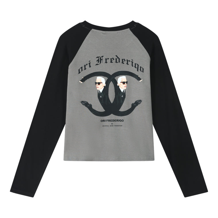 ORI FREDERIQO WOMEN'S LONG SLEEVE TEE-BLACK
