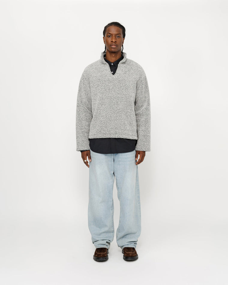 STUSSY WOOLY PULLOVER-GREY