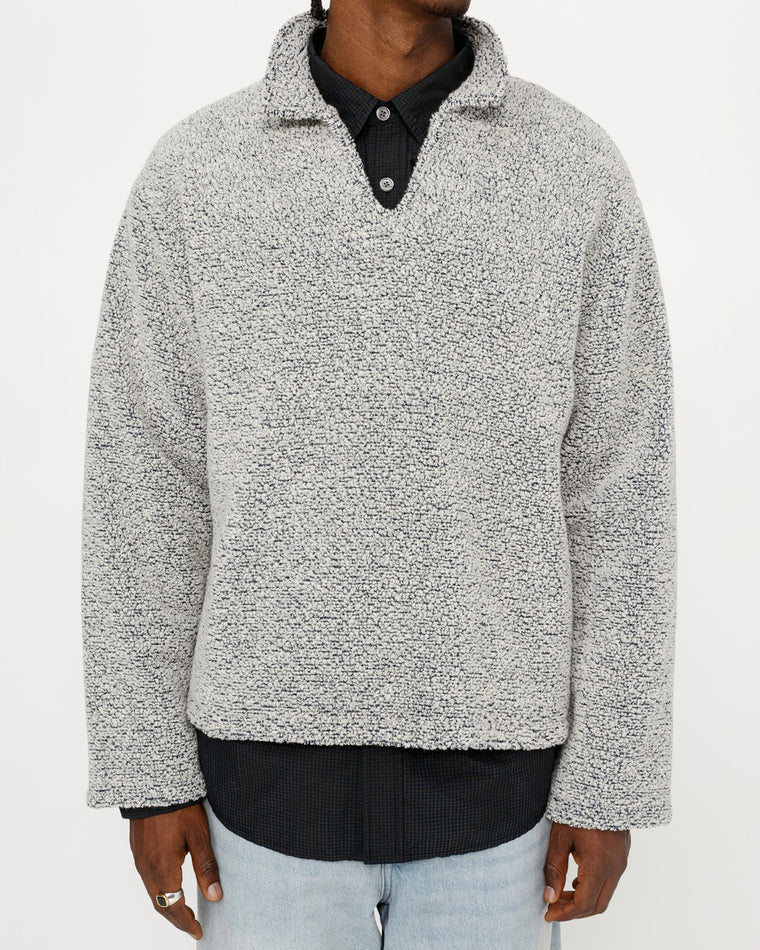 STUSSY WOOLY PULLOVER-GREY