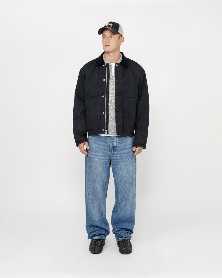 STUSSY WORKGEAR JACKET-BLACK