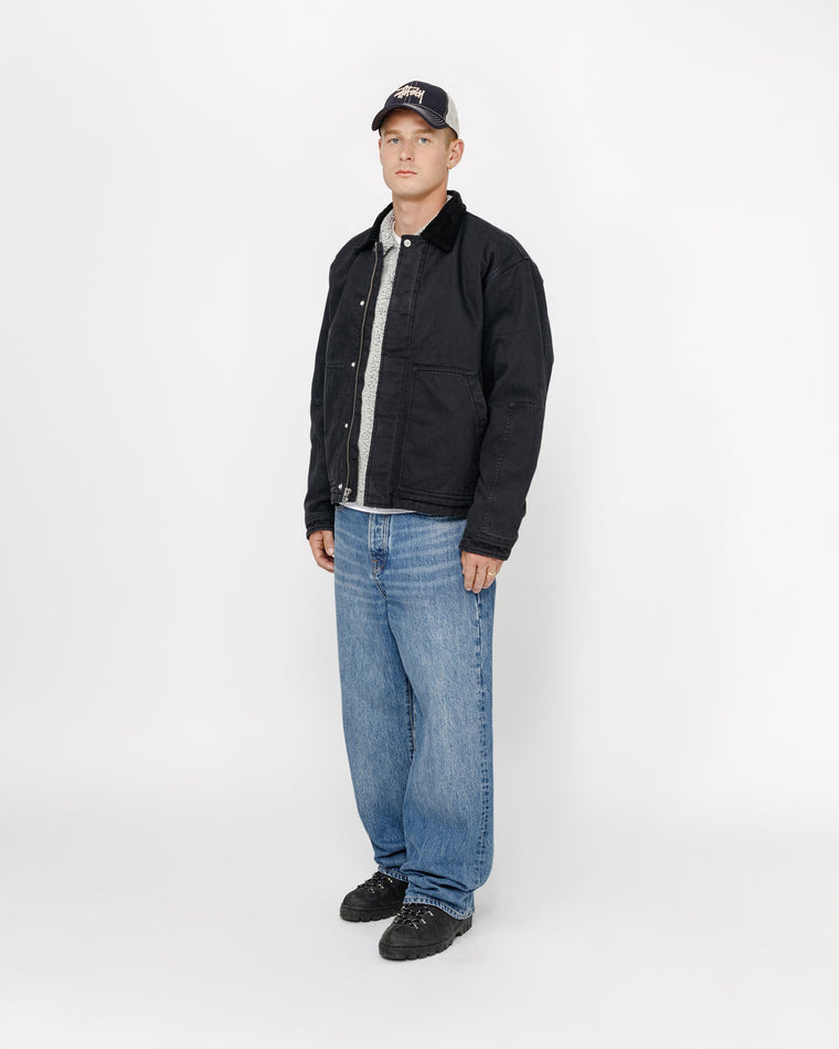 STUSSY WORKGEAR JACKET-BLACK