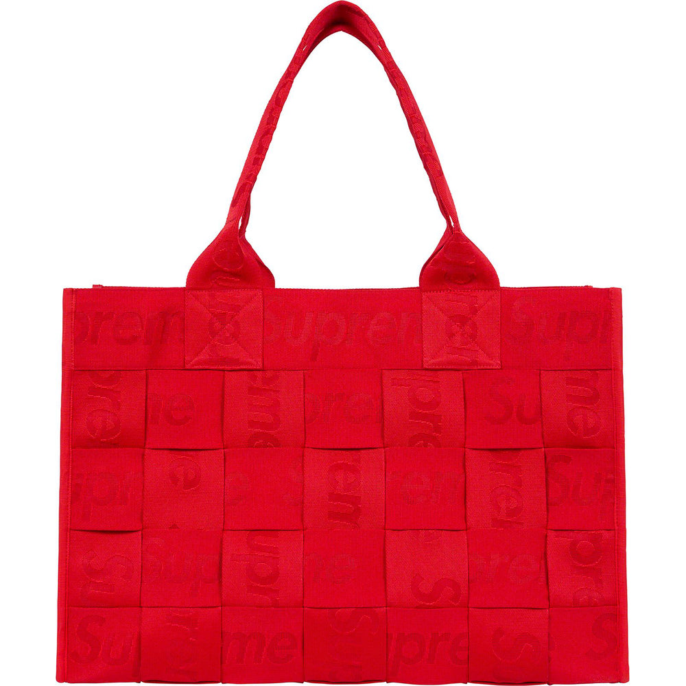 SUPREME WOVEN LARGE TOTE BAG-RED