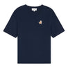 MAISON KITSUNE W SPEEDY FOX PATCH COMFORT TEE-SHIRT-INK BLUE