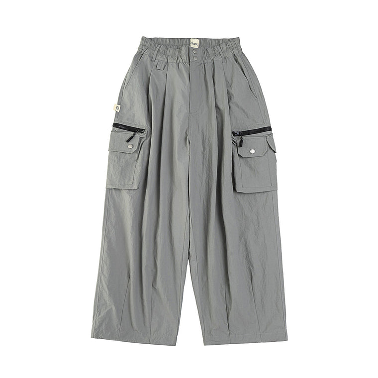 A[S]USL ZIPPER POCKET BALLOON PANTS-GREY