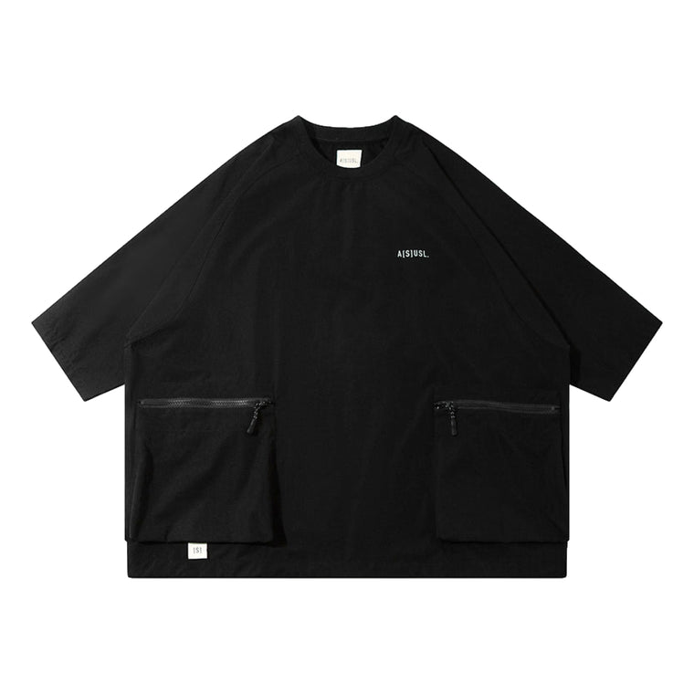 A[S]USL ZIPPER POCKET PERFORMANCE TEE-BLACK