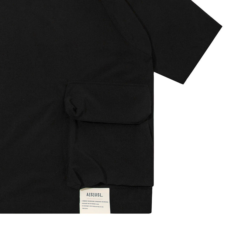 A[S]USL ZIPPER POCKET PERFORMANCE TEE-BLACK