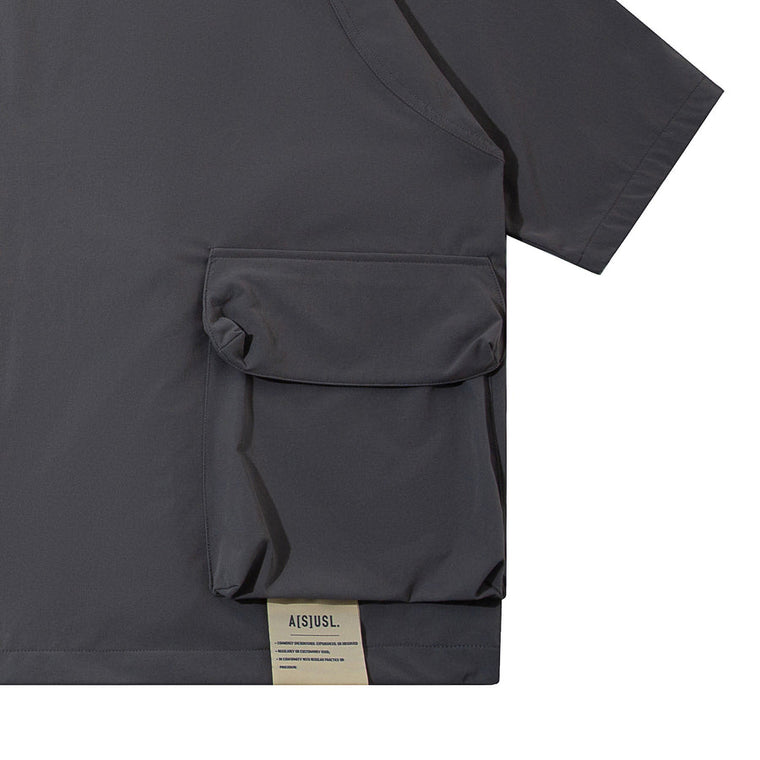 A[S]USL ZIPPER POCKET PERFORMANCE TEE-GREY