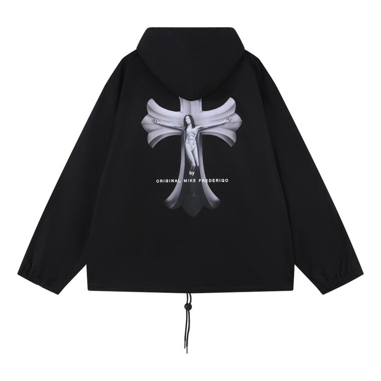 ORI FREDERIQO HOODED JACKET-BLACK