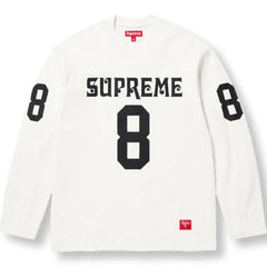 SUPREME AFFILIATED L/S FOOTBALL TOP-WHITE
