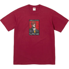 SUPREME AMERICAN PSYCHO TEE-BURGUNDY