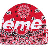 SUPREME BANDANA BIG LOGO BEANIE-RED BANDANA