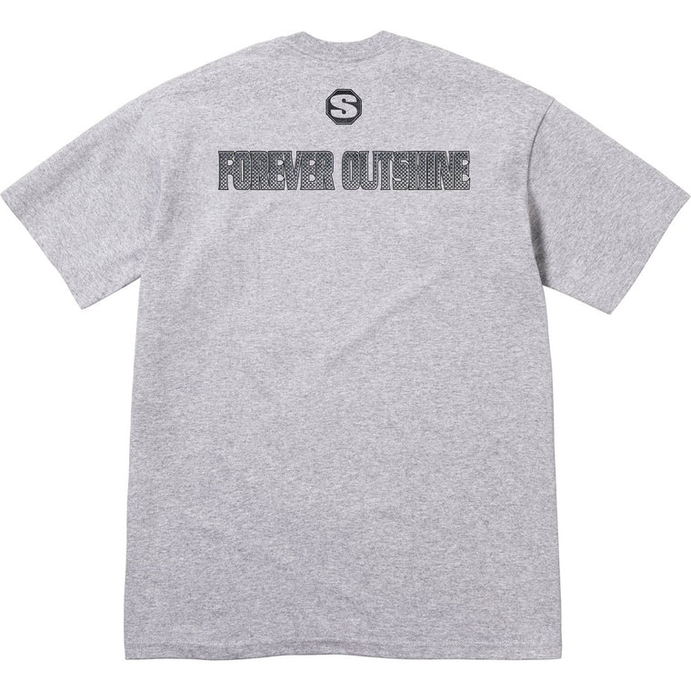 SUPREME BLOCKBUSTER TEE-HEATHER GREY