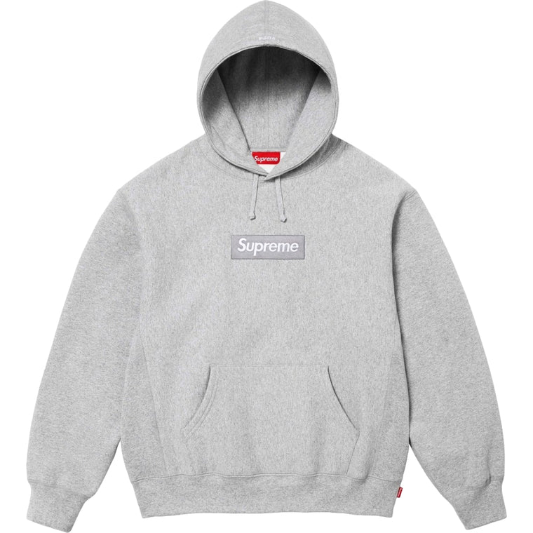 SUPREME BOX LOGO HOODED SWEATSHIRT-HEATHER GREY