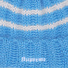 SUPREME BRUSHED STRIPE BEANIE-BLUE