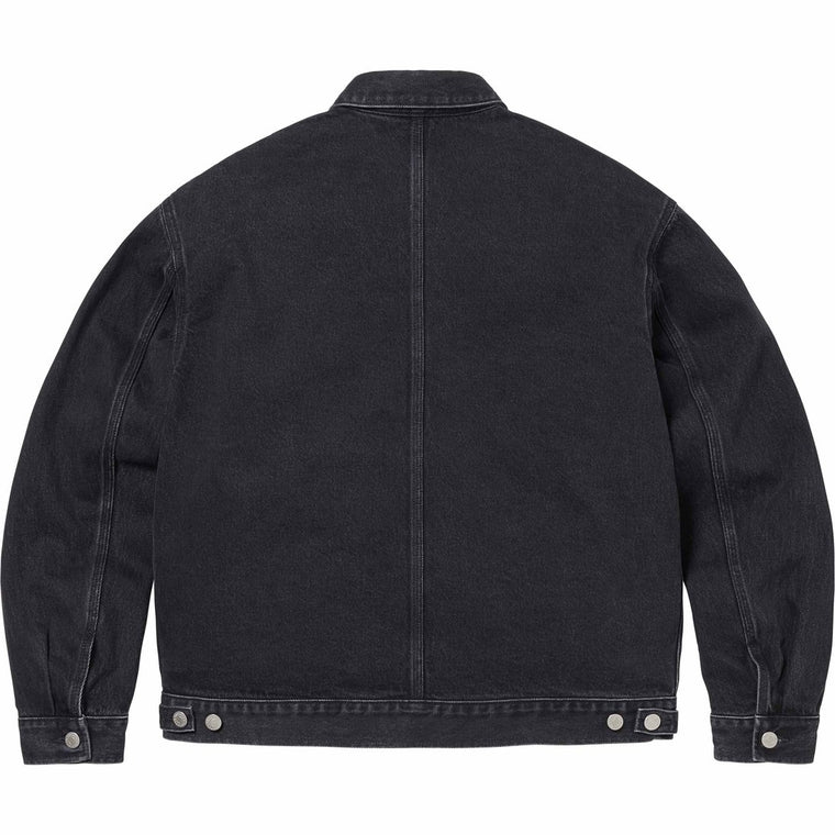 SUPREME DENIM CHORE TRUCKER JACKET-BLACK