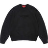 SUPREME FLOCKED LOGO SWEATER-BLACK