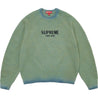 SUPREME FLOCKED LOGO SWEATER-GREEN