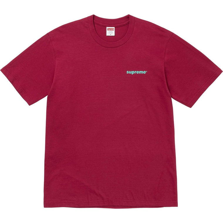 SUPREME FUCK MONEY TEE-CARDINAL