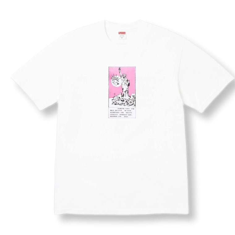 SUPREME LIBERTY TEE-WHITE