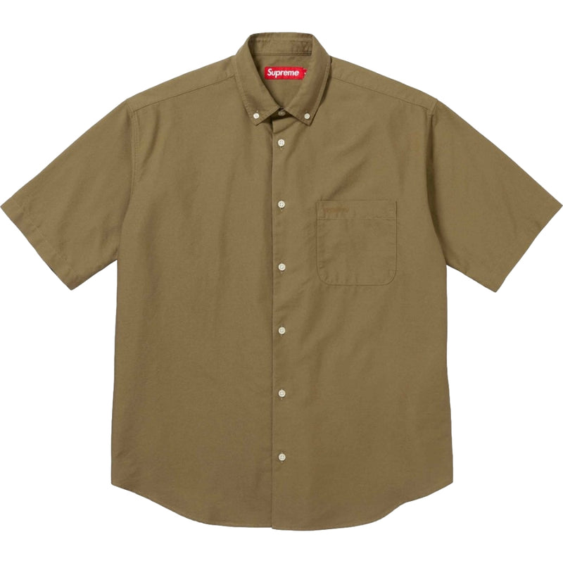 SUPREME LOOSE FIT S/S OXFORD SHIRT-OLIVE - Popcorn Store