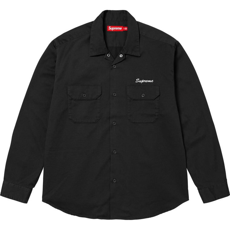 SUPREME MISTER CARTOON WORK SHIRT-BLACK